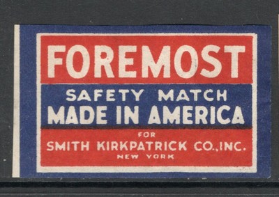 MATCHBOX LABELS USA - Foremost - **neuwertig