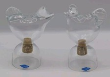 Set Sale E Pepe Anni 70 Design KERTTU NURMINEN, Uccelli Di Vetro Marcati