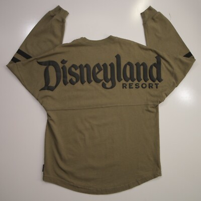 Disneyland Resort Spirit Jersey Size S Olive Green Long Sleeve