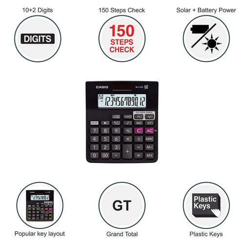Casio MJ-12D 150 Steps Check and Correct Desktop Calculator - Picture 2 of 6