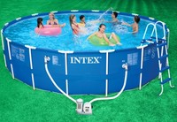 Intex 18' X 48 Metal Frame Swimming Pool Set & 1500 Gph Filter Pump | 56951eg on sale Intex 18' X 48 Metal Frame Swimming Pool Set & 1500 Gph Filter Pump | 56951eg on sale