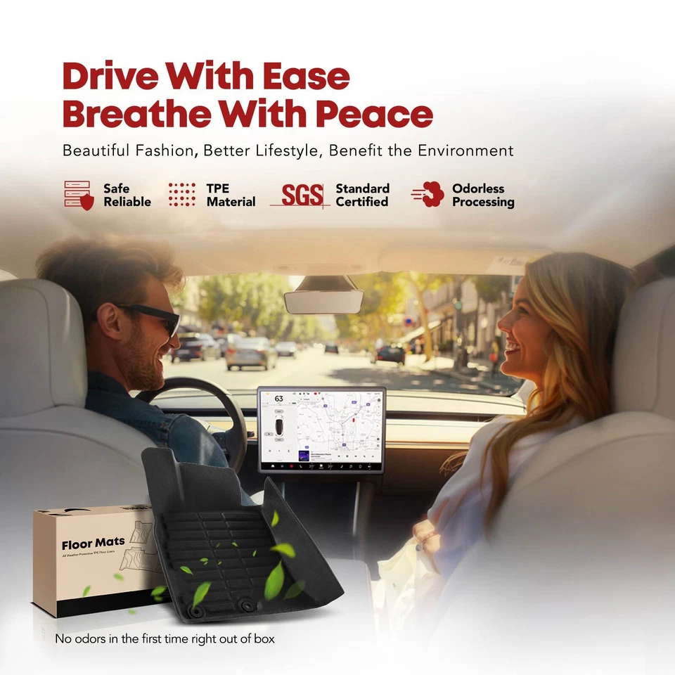 Alfombrillas negras delanteras y traseras 3 piezas para Hyundai Sonata 2011 2012 2013-2015 Foto 3 de 4