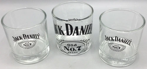 Jack Daniels Old No. 7 Whiskey Drinking Glass (Set Of 3), 8 oz.