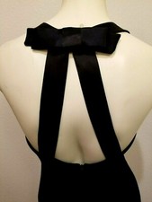 Fabulous BEBE DRESS Formal Evening Black Size 4 Open Back Sexy USA MADE Great