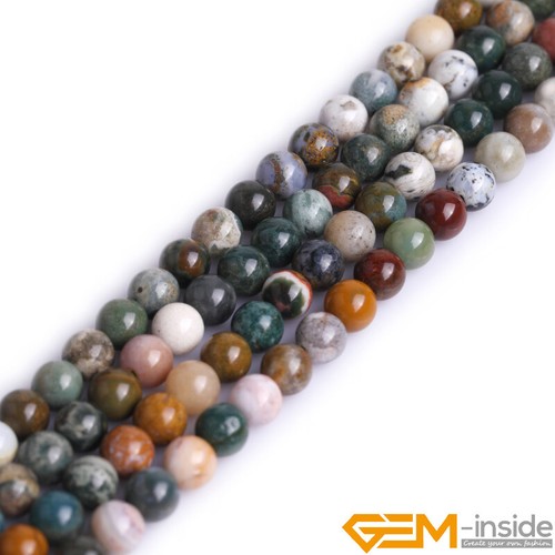 Multicolor Ocean Jasper Natural Gemstones Round Beads For Jewelry Making 15" AU - Foto 12 di 24