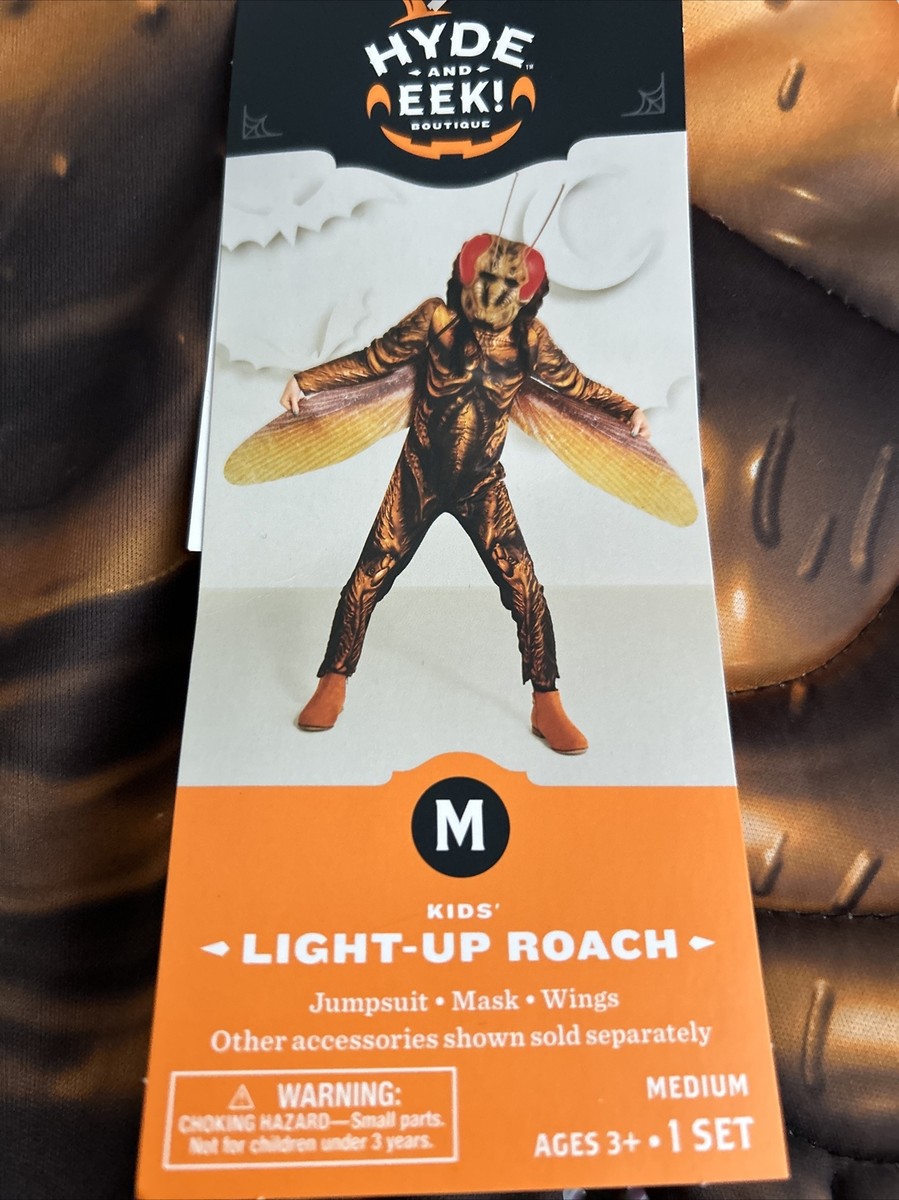 Kids' Light Up Roach Halloween Costume Jumpsuit with Accessories 