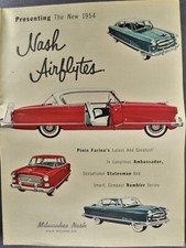 1954 Nash Brochure Folder Ambassador Statesman Rambler Excellent Original 54