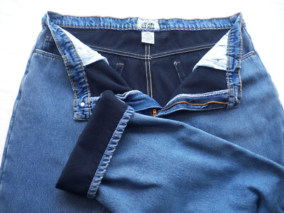 Old Mill Mens Jeans Fleece Lined 42x32 31 Blue Regular Straight Leg Denim  Pants | eBay