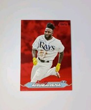 5 PACK-2024 Topps Stadium Club RANDY AROZARENA #273 Red Foil w/4 FREE Rays cards