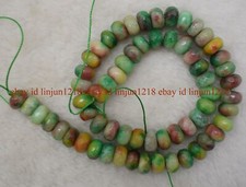 Natural 6x10mm Faceted Multicolor Jade Rondelle Gemstone Loose Beads 15" AAA