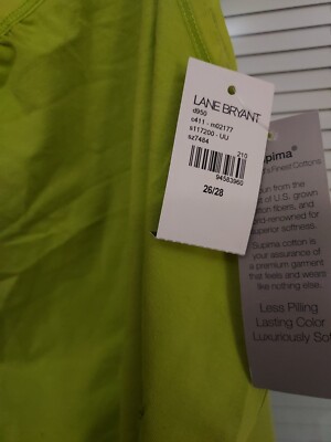 ❤︎ NWT LANE BRYANT PLUS SIZE 26/28 W LIME GREEN TANK | eBay