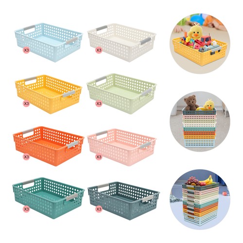 24Pack Classroom Storage Baskets Bins Colorful Plastic Organizer Basket for Home - Picture 15 of 17