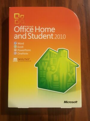 Genuine Microsoft Office 2010 Home and Student Family Pack for 3 PCs ...
