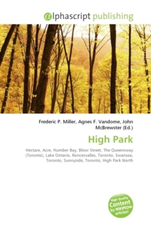Frederic P. Miller (u. A.) | High Park | Taschenbuch | Englisch