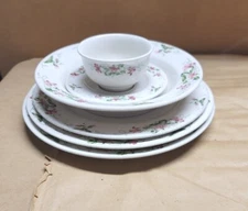 Homer Laughlin Best China Pink Floral 6 Piece Place Setting
