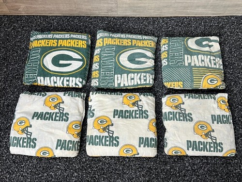 Green Bay Packers Cornhole Bean Bags - 6 Pack Regulation Size & Weight
