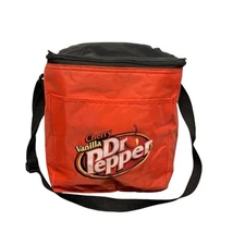 Koozie Cherry Vanilla Dr. Pepper Reusable Insulated Thermal Cooler Red Bag Tote