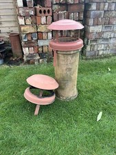 Pair of Chimney Pot Rain Cap Bird Guard Cowl Cover x 2