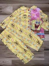 Nickelodeon SpongeBob SquarePants Girls 2-Piece Fleece Pajama Set 12M Y2K
