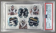 Jared Goff Kupp Gurley 2018 Panini Flawless Platinum Logo Patch 1/1 PSA 10