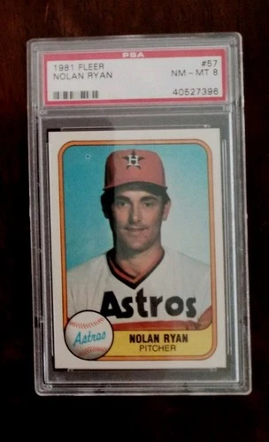 1981 Fleer Baseball Card #67 NOLAN RYAN PSA 8!!!