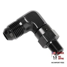 6AN Male Flare to 1/8 NPT Pipe Swivel 90 Degree 6AN to 1/8 NPT, 90 Degree