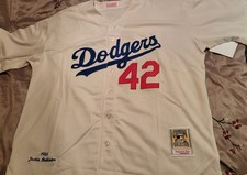 Los Angeles  - Brooklyn Dodgers 1955 Jackie Robinson Cooperstown Home Jersey XXL