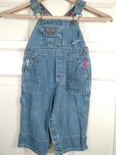 Vintage OshKosh B  Gosh Baby Overalls 6-9M Vestbak Embroidered Carpenter Tools