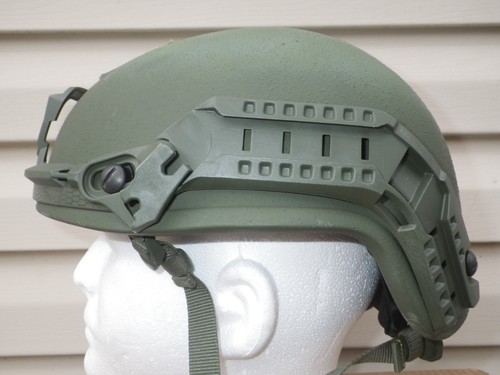 Galvion Viper A3 US Military Combat Helmet XL High Cut Army Dented w Liner Rails