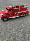 Vintage Tonka Fire Truck, TFD No. 5, 1950s Classic Red Historic Old Toys
