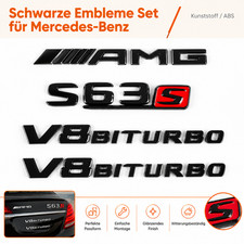 Für Mercedes S-Klasse S63S V8BITURBO AMG Zieraufkleber 4 Einheiten Design Für Mercedes S-Klasse S63S V8BITURBO AMG Zieraufkleber 4 Einheiten Design