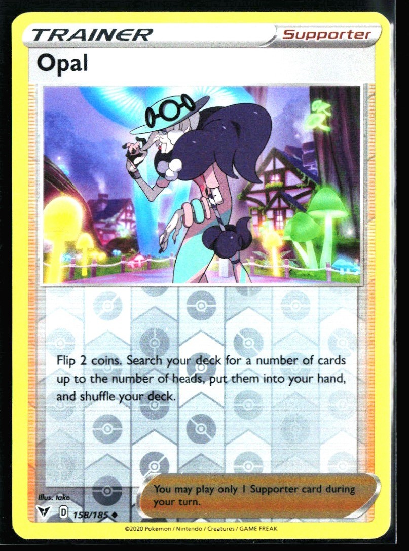 2020 Sword & Shield - Vivid Voltage Opal #158 Reverse Holo Pokemon Card