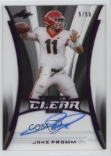 2020 Leaf Trinity Clear Auto Pink Foil 5/50 Jake Fromm #CA-JF1 Auto 1cc7