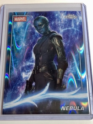 2025 Topps Chrome Marvel Studios Nebula Sky Blue RayWave Refractor #45