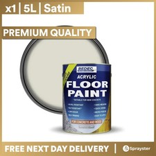 Bedec Premium Acrylic Anti-Slip Floor Paint Easy Clean Light Grey 5L