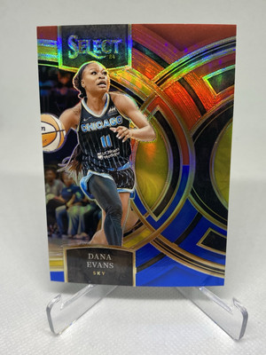 2024 Panini Select WNBA Dana Evans Premier Red + Blue Prizm-#179/399 SKY
