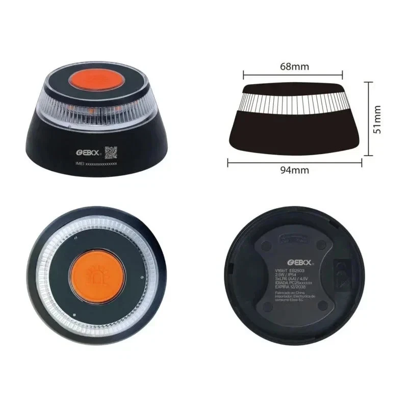 PACK DE 2 EBOX Luz Emergencia V16 Homologada DGT con Geolocalización