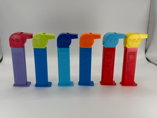PEZ Coach Whistles Complete Dispenser Set – 6 Color Variants – Retired 2006 thumbnail 4