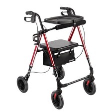 Ambliss Rollator Walker with Seat Tray, 300 lbs Weight Capacity, 8" Wheels ...