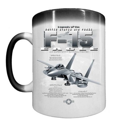 F-15 Eagle All-Weather Fighter Aircraft Air Force Veteran 15 oz Ceramic Custom H