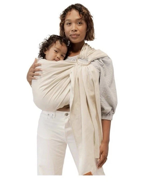 Wildbird Ring Sling Linen Baby carrier Sparrow- Gold Ring-size 74 New