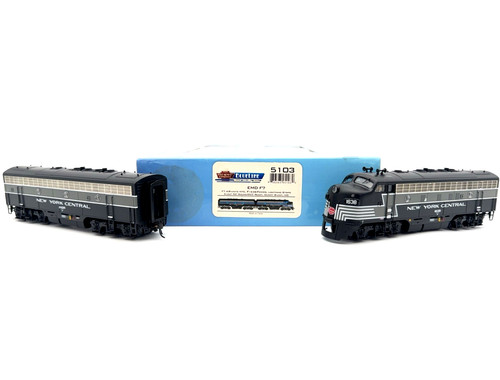 Broadway Limited - HO - NYC - Línea Azul EMD F7 A/B Set #1638/2426 - Tren 5103 | Zustand: Used