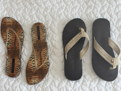 Grendha And Tommy Hilfiger Two Pairs Thong Sandals in sz 8 One Price For Both