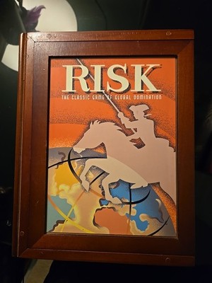 Vintage Risk Game Collection Wooden Book Shelf Box 100% NEW
