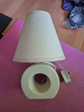 Small Cream Lamp with Lampshade & Bayonet Fitting