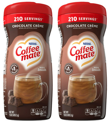 (Pack of 2) Coffee mate Chocolate Crème Powder Coffee Creamer, 15 oz