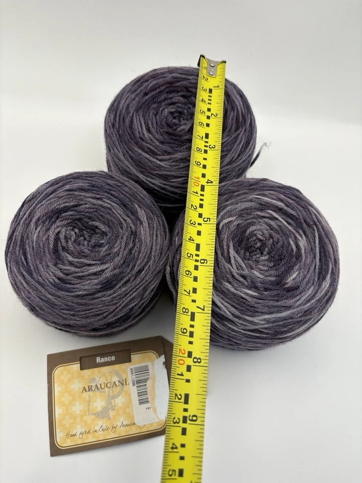 Lot of 2.9 RANCO ARAUCANIA YARN Caked 376 Yds 100g Each Purple 101 READ - Image 2 of 4