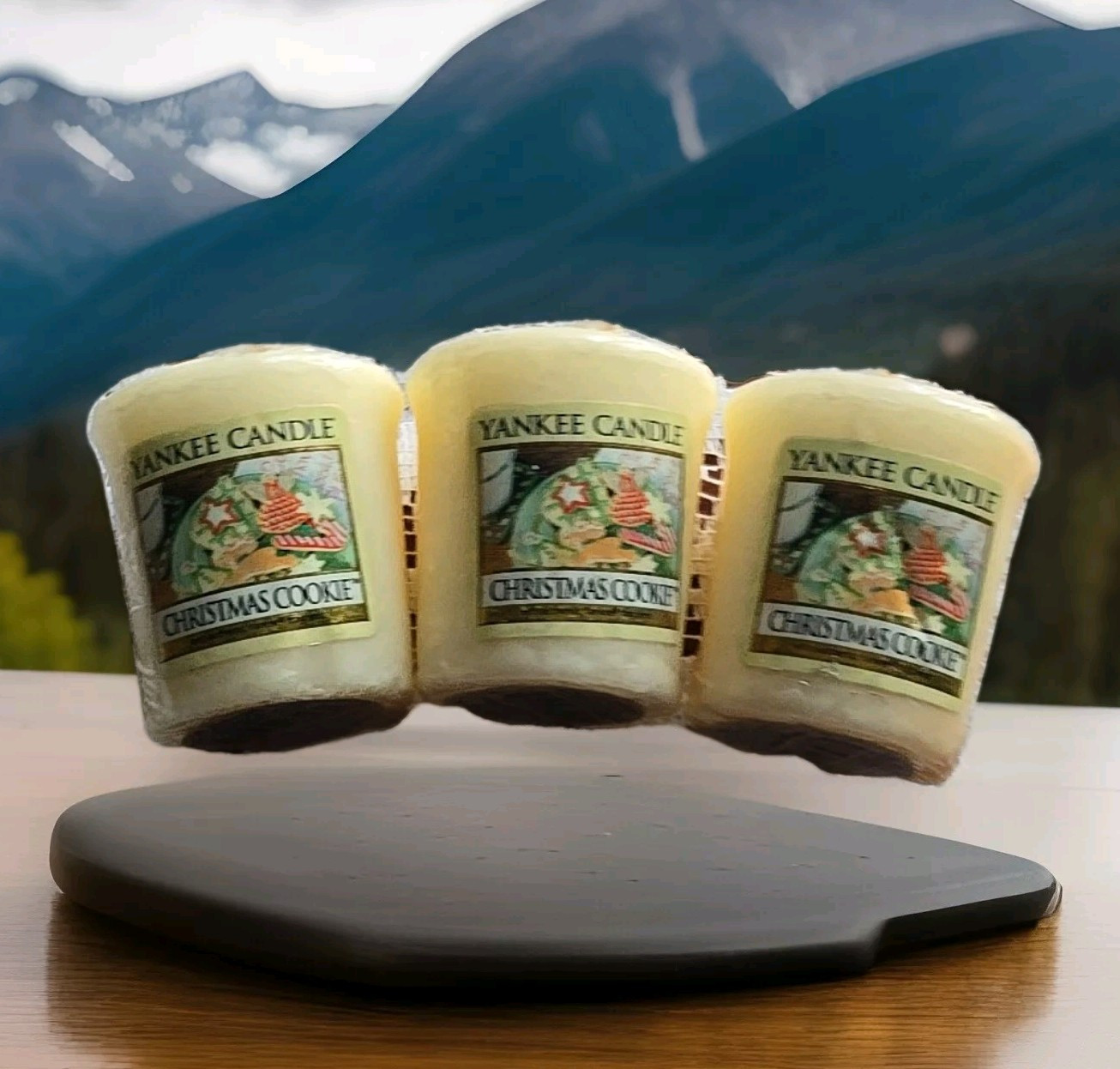 Vintage Yankee Votive Candle LOT of 3 Christmas Cookie Scented Wax UNOPENED 