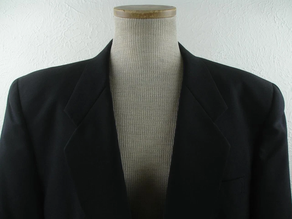 Men's 44S C&R Clothiers Black Tuxedo Formal Wedding Jacket Blazer Satin Lapels - Image 2 of 4