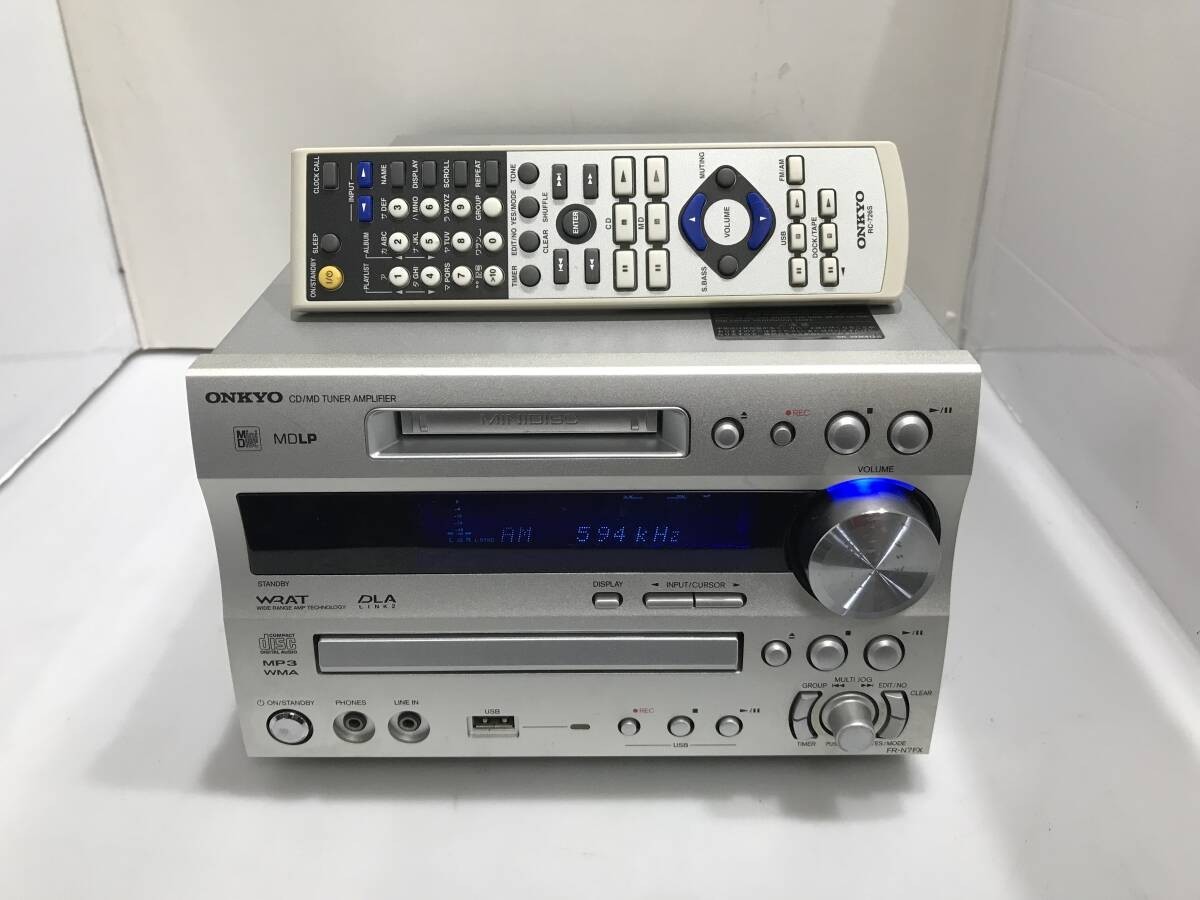 ONKYO FR-N7FX CD MD USB Tuner Amplifier Recorder Compact Disk Mini